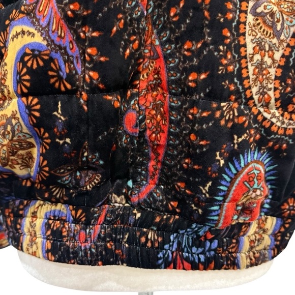 Johnny Was XS Sezana Velvet Paisley Dolman Sleeve Stand Collar Quilted Jacket - Picture 7 of 13